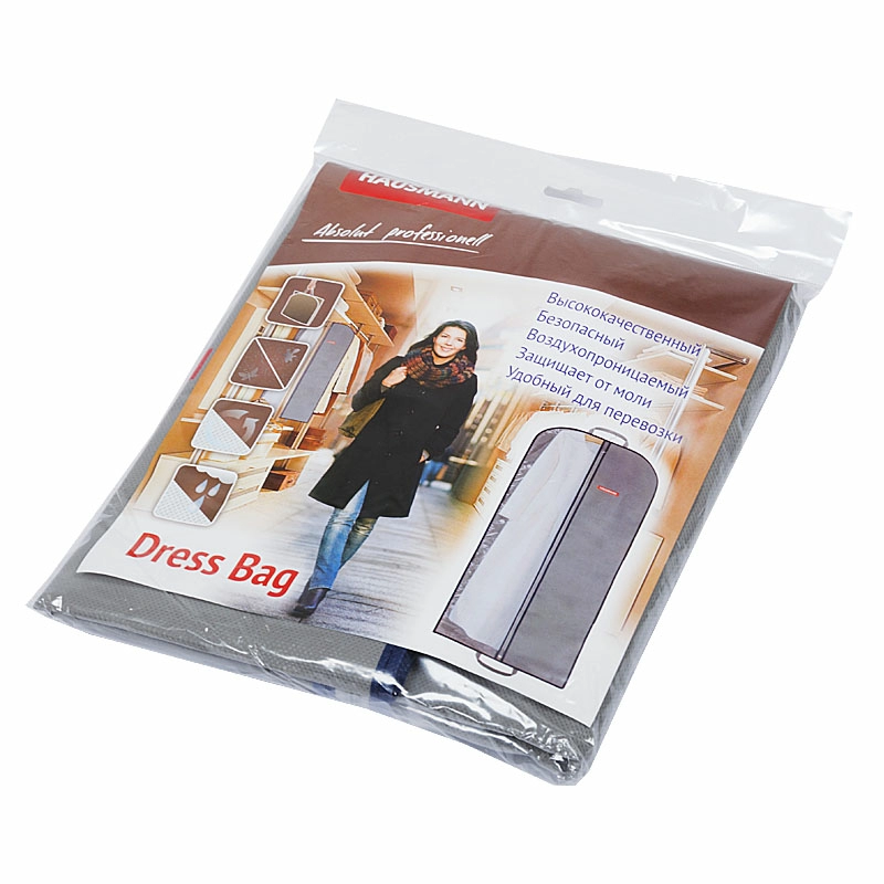 4 Чехол для одежды Hausmann 140x60см, серый фото 4