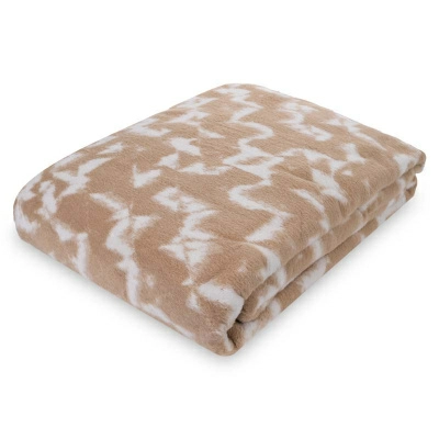 Полноразмерное изображение Плед 200x220см Pappel Cotton, бежевый