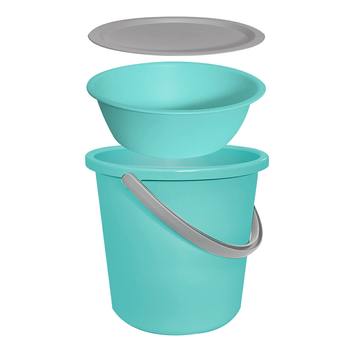 2 Набор Hausmann Peak: ведро 13л, таз 4л, крышка фото 2