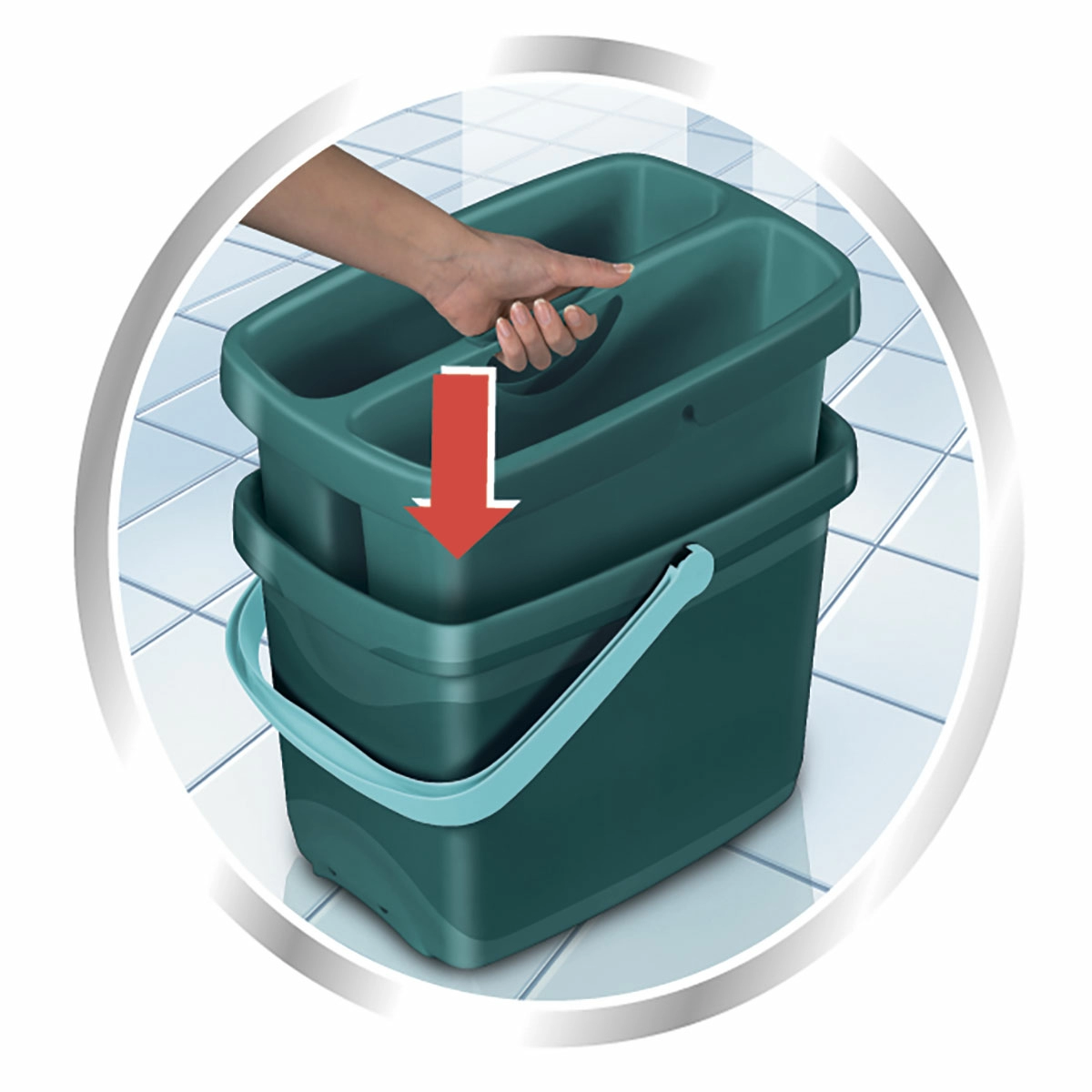 Ведро для мытья окон c 2-мя отделениями Leifheit Combi Box фото 4