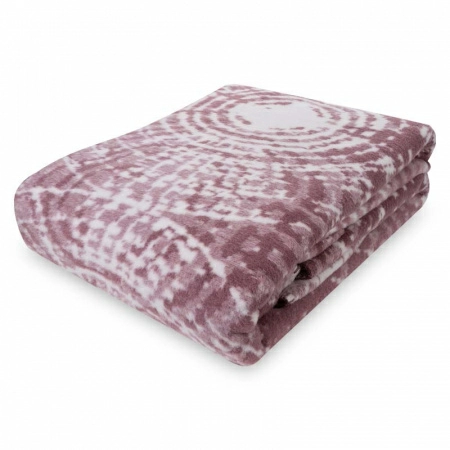 Полноразмерное изображение Плед 200x220см Pappel Cotton, белый с бордовым фото 1