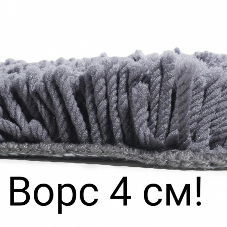 3 Коврик для туалета Spirella Highland 55х55см, серый фото 3