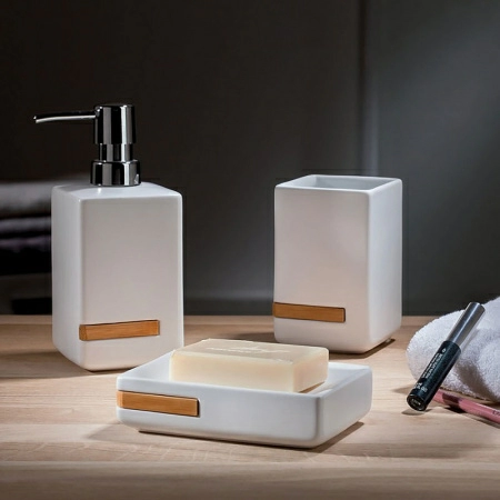 Стакан для зубных щеток Spirella Oslo, белый фото 3