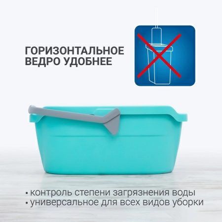 7 Ведро Hausmann Cosmic line для мытья полов, 12л фото 6