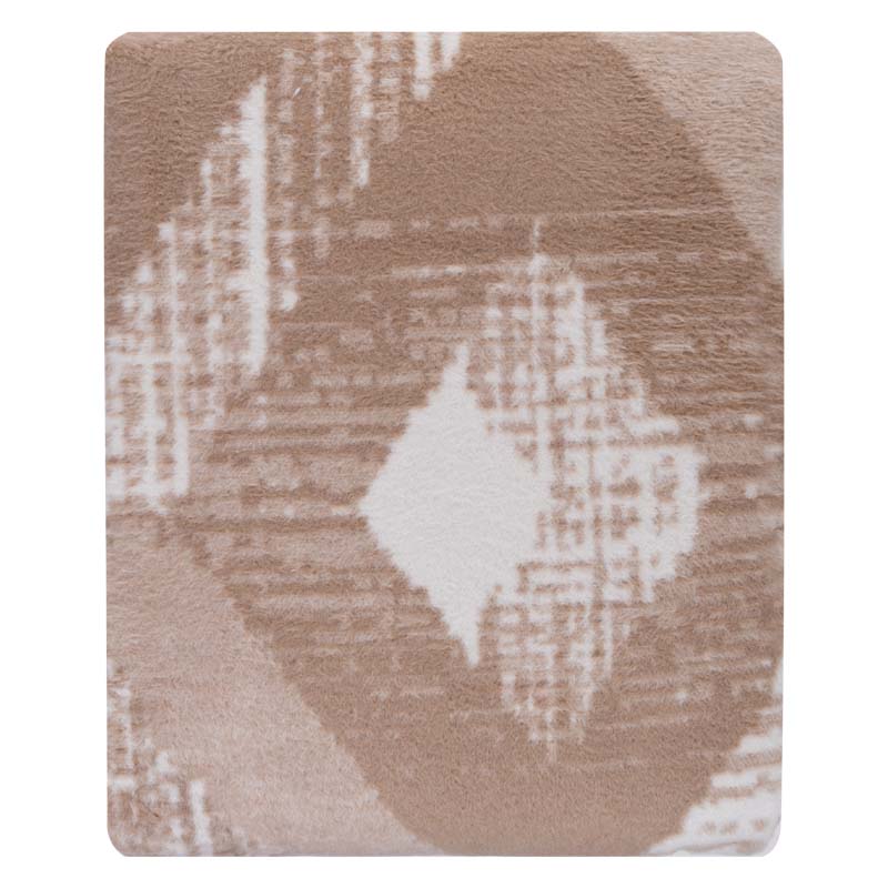 Плед 200x220см Pappel Scotch Jacquard, белый с бежевым фото 2